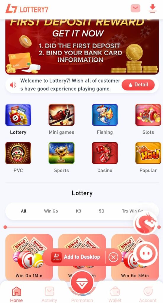 Lottery7 App